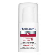 PHARMACERIS N  Krem z witamina K uszczelniającą naczynka CAPINON K 1%, 30ml PHARMACERIS N  Krem z witamina K uszczelniającą naczynka CAPINON K 1%, 30ml