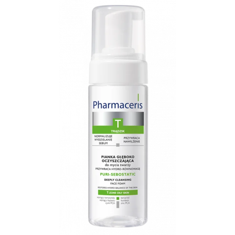 PHARMACERIS T Pianka gleboko oczyszczajaca do mycia twarzy, przywraca hydro-rownowage, PURI-SEBOSTATIC,150ml PHARMACERIS T Pianka gleboko oczyszczajaca do mycia twarzy, przywraca hydro-rownowage, PURI-SEBOSTATIC,150ml