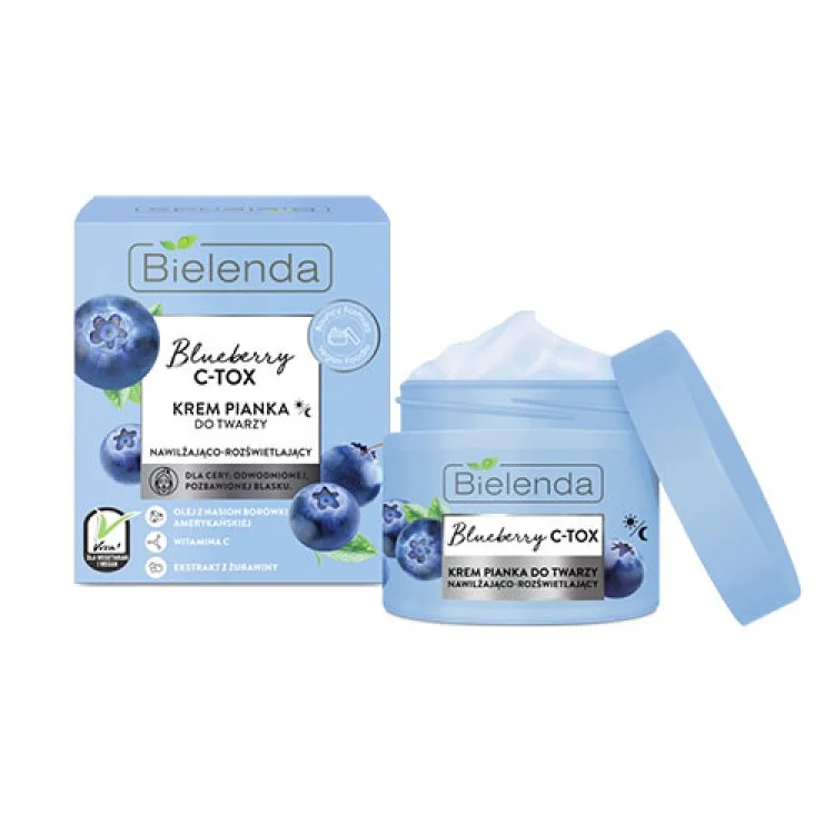 BIELENDA BLUEBERRY C-TOX nawilżająco - rozświetlający krem -pianka 40ml BIELENDA BLUEBERRY C-TOX nawilżająco - rozświetlający krem -pianka 40ml