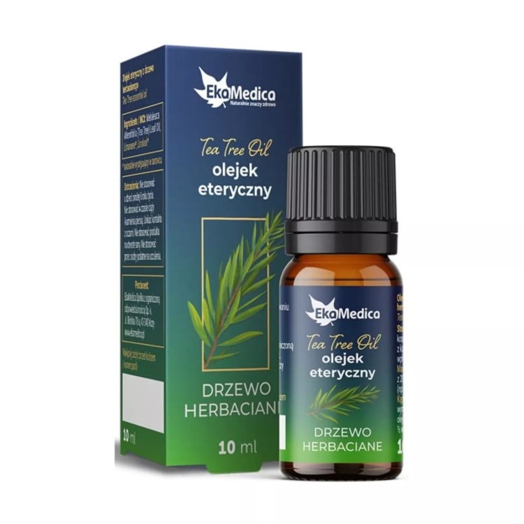EkaMedica Tea Tree Essential Oil Olejek Eteryczny z Drzewa Herbacianego do Kąpieli i Masażu 10ml EkaMedica Tea Tree Essential Oil Olejek Eteryczny z Drzewa Herbacianego do Kąpieli i Masażu 10ml
