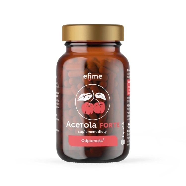 EkaMedica Efime Acerola Forte na Wsparcie Odporności 60 Kapsułek EkaMedica Efime Acerola Forte na Wsparcie Odporności 60 Kapsułek