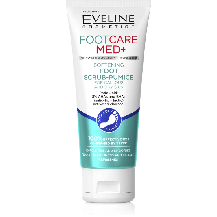Eveline Foot Care Med+ Zmiękczający Peeling-Pumeks do Stóp na Zrogowaciały i Suchy Naskórek 100ml Eveline Foot Care Med+ Zmiękczający Peeling-Pumeks do Stóp na Zrogowaciały i Suchy Naskórek 100ml
