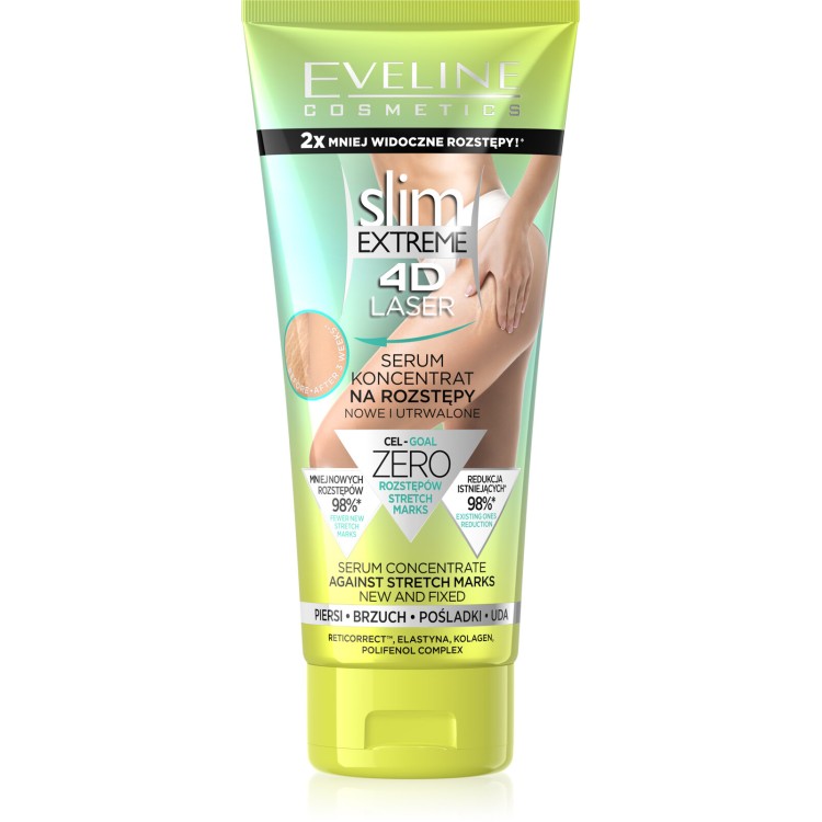 Eveline Slim EXtreme 4D Laser Serum Koncentrat na Rozstępy Nowe i Utrwalone 150ml Eveline Slim EXtreme 4D Laser Serum Koncentrat na Rozstępy Nowe i Utrwalone 150ml