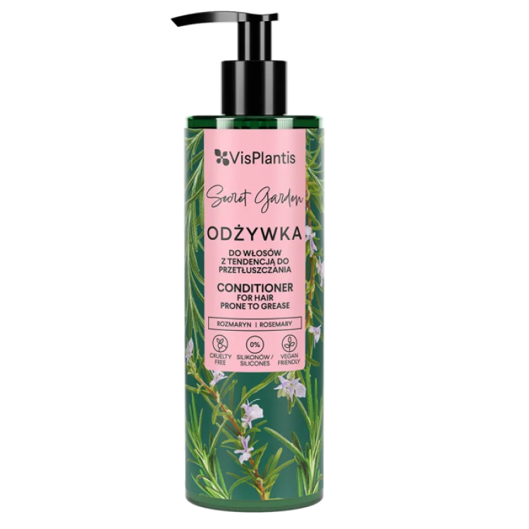 Vis Plantis Secret Garden Odżywka do Włosów z Tendencją do Przetłuszczania z Rozmarynem i Ostropestem 400ml