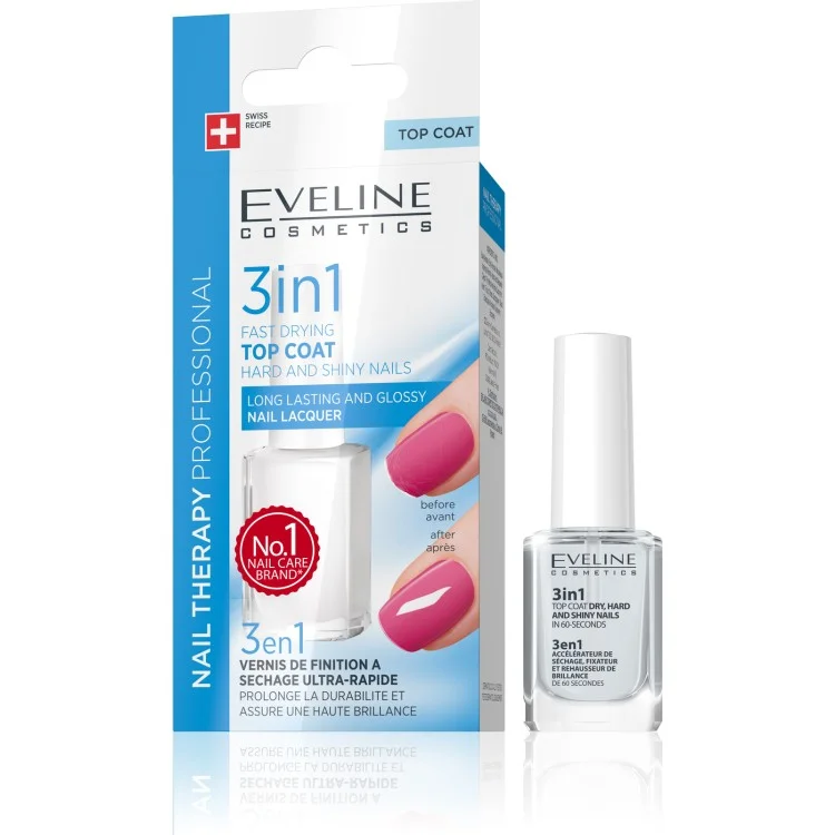Eveline Nail Therapy Professional 3w1 60-sekundowy Wysuszacz Utwardzacz i Nabłyszczacz 12ml Eveline Nail Therapy Professional 3w1 60-sekundowy Wysuszacz Utwardzacz i Nabłyszczacz 12ml