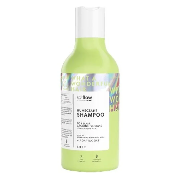 So!Flow Humektantowy Szampon do Włosów Niskoporowatych i Pozbawionych Objętości 400ml So!Flow Humektantowy Szampon do Włosów Niskoporowatych i Pozbawionych Objętości 400ml