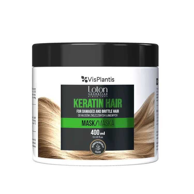 Vis Plantis Loton Keratin Wzmacniająca Maska do Włosów Zniszczonych i Łamliwych z Keratyną 400ml Vis Plantis Loton Keratin Wzmacniająca Maska do Włosów Zniszczonych i Łamliwych z Keratyną 400ml