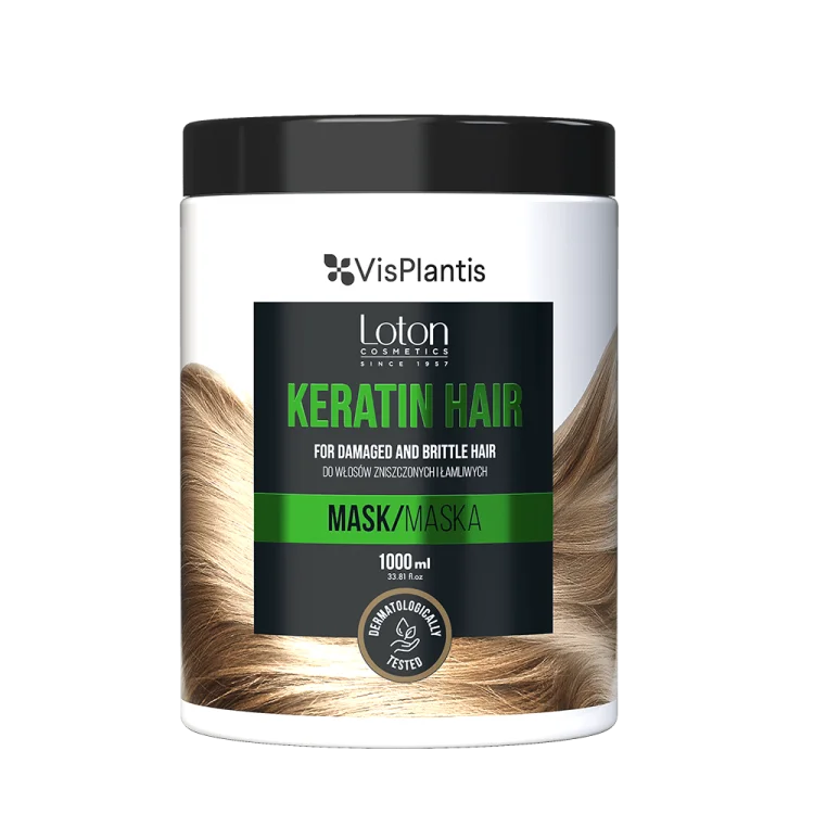 Vis Plantis Loton Keratin Wzmacniająca Maska do Włosów Zniszczonych i Łamliwych z Keratyną 1000ml Vis Plantis Loton Keratin Wzmacniająca Maska do Włosów Zniszczonych i Łamliwych z Keratyną 1000ml