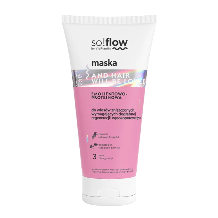 So!Flow by Vis Plantis Maska Emolientowo-Proteinowa do Wosów Zniszczonych Wymagających Dogłębnej Regeneracji 200ml So!Flow by Vis Plantis Maska Emolientowo-Proteinowa do Wosów Zniszczonych Wymagających Dogłębnej Regeneracji 200ml