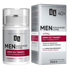 AA MEN ADVANCED CARE VITAL 40+ krem do twarzy przeciwzmarszczkowy 50ml AA MEN ADVANCED CARE VITAL 40+ krem do twarzy przeciwzmarszczkowy 50ml