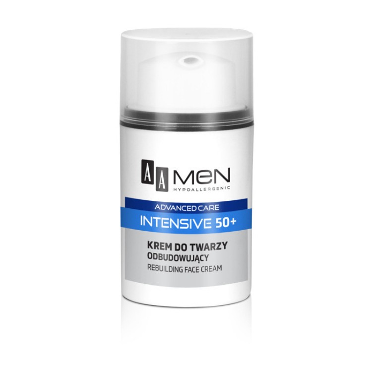 AA MEN ADVANCED CARE INTENSIVE 50+ krem do twarzy odbudowująco-regenerujący 50ml AA MEN ADVANCED CARE INTENSIVE 50+ krem do twarzy odbudowująco-regenerujący 50ml