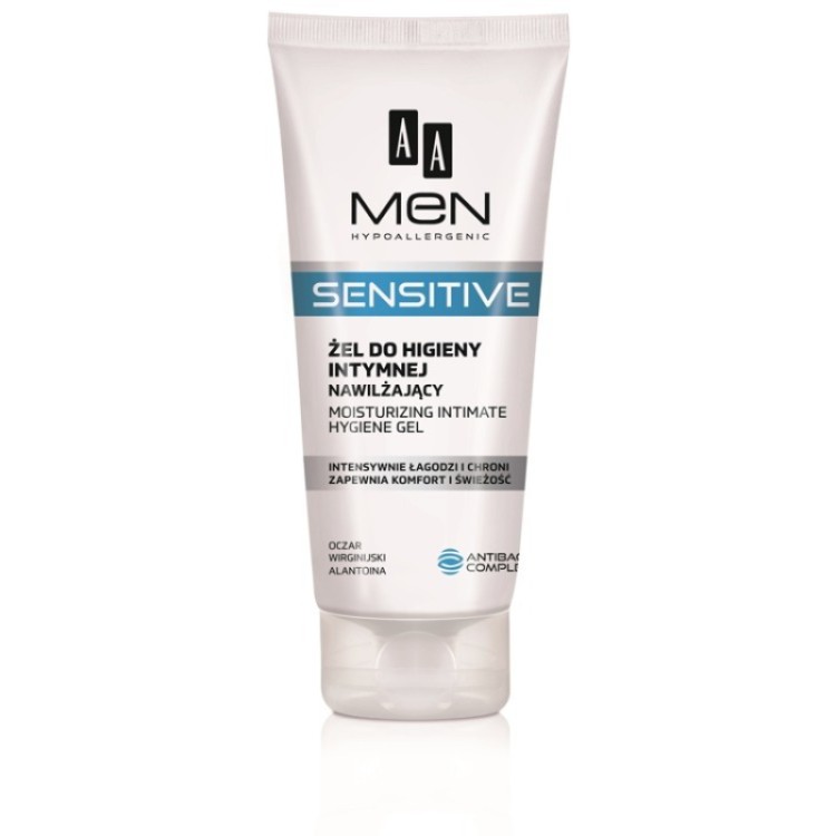 AA MEN SENSITIVE Żel do higieny intymnej nawilżający do skóry bardzo wrażliwej 200ml AA MEN SENSITIVE Żel do higieny intymnej nawilżający do skóry bardzo wrażliwej 200ml