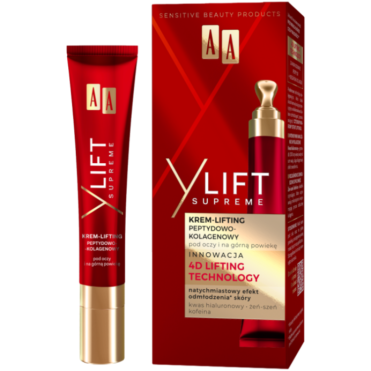AA Y LIFT SUPREME Krem-lifting peptydowo-kolagenowy pod oczy i na górną powiekę 15ml
