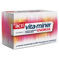 AFLOFARM ACTI VITA - MINER ENERGIA ZESTAW WITAMIN I MINERAŁÓW 60 TABLETEK