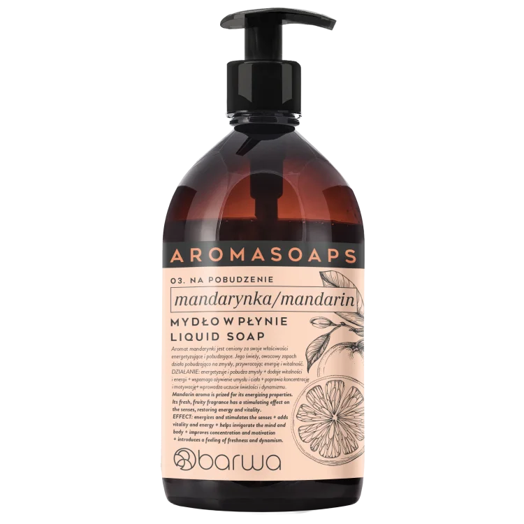 BARWA AROMA SOAPS Mydło w płynie mandarynka 500 ml BARWA AROMA SOAPS Mydło w płynie mandarynka 500 ml
