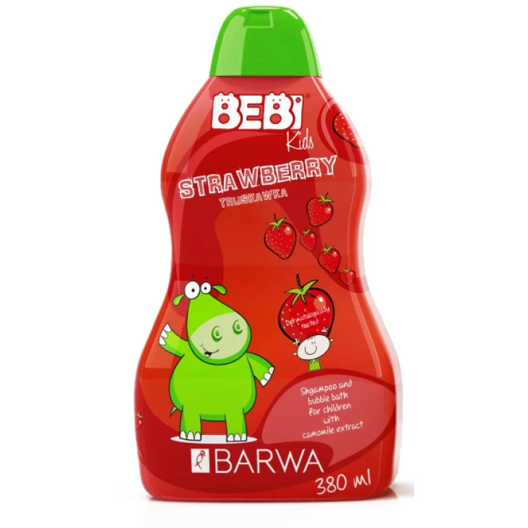 BARWA SZAMPON I PŁYN DO KĄPIELI DLA DZIECI 2W1 TRUSKAWKA BEBI KIDS 380ML BARWA SZAMPON I PŁYN DO KĄPIELI DLA DZIECI 2W1 TRUSKAWKA BEBI KIDS 380ML