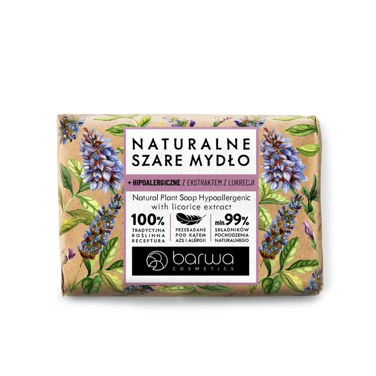 NATURALNE SZARE MYDŁO Z EKSTRAKTEM Z LUKRECJI 90 G NATURALNE SZARE MYDŁO Z EKSTRAKTEM Z LUKRECJI 90 G
