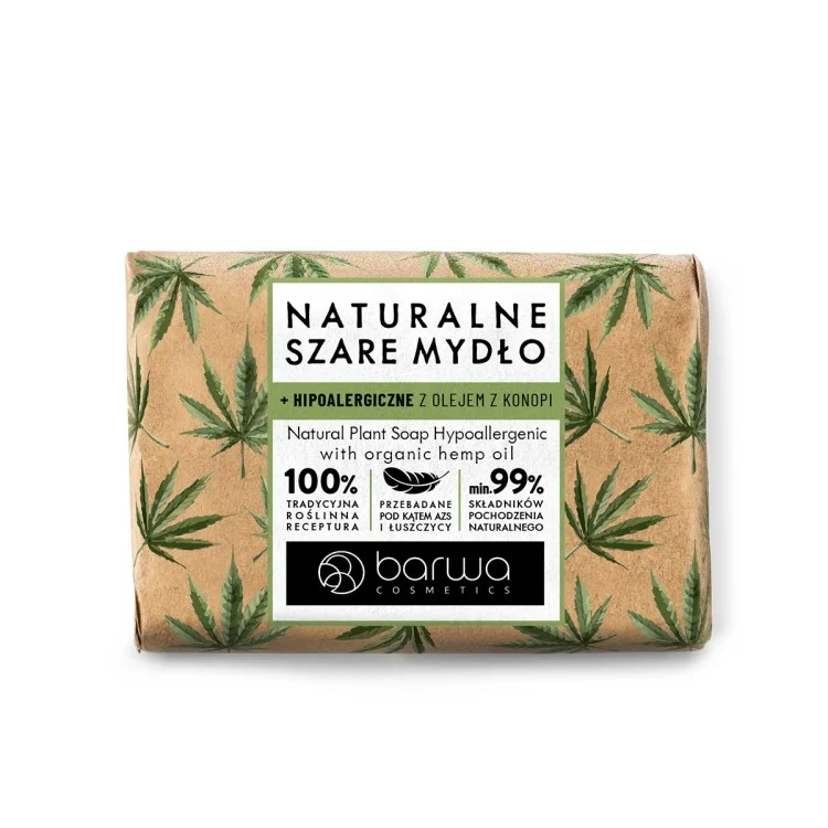 NATURALNE SZARE MYDŁO Z OLEJEM Z KONOPI 90 G NATURALNE SZARE MYDŁO Z OLEJEM Z KONOPI 90 G