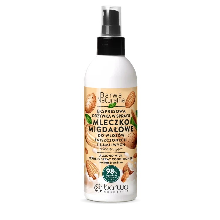 BARWA NATURALNA MLECZKO MIGDAŁOWE ODŻYWKA W SPRAYU REKONSTRUUJĄCA 200ML BARWA NATURALNA MLECZKO MIGDAŁOWE ODŻYWKA W SPRAYU REKONSTRUUJĄCA 200ML