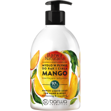 BARWA NATURALNA MANGO MYDŁO W PŁYNIE DO RĄK I CIAŁA NAWILŻAJĄCO-ODŻYWCZE 500ML