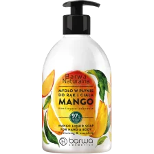 BARWA NATURALNA MANGO MYDŁO W PŁYNIE DO RĄK I CIAŁA NAWILŻAJĄCO-ODŻYWCZE 500ML