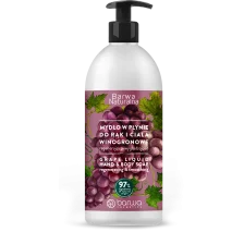 BARWA NATURALNA WINOGRONOWE MYDŁO W PŁYNIE DO RĄK I CIAŁA REGENERUJĄCE 500ML