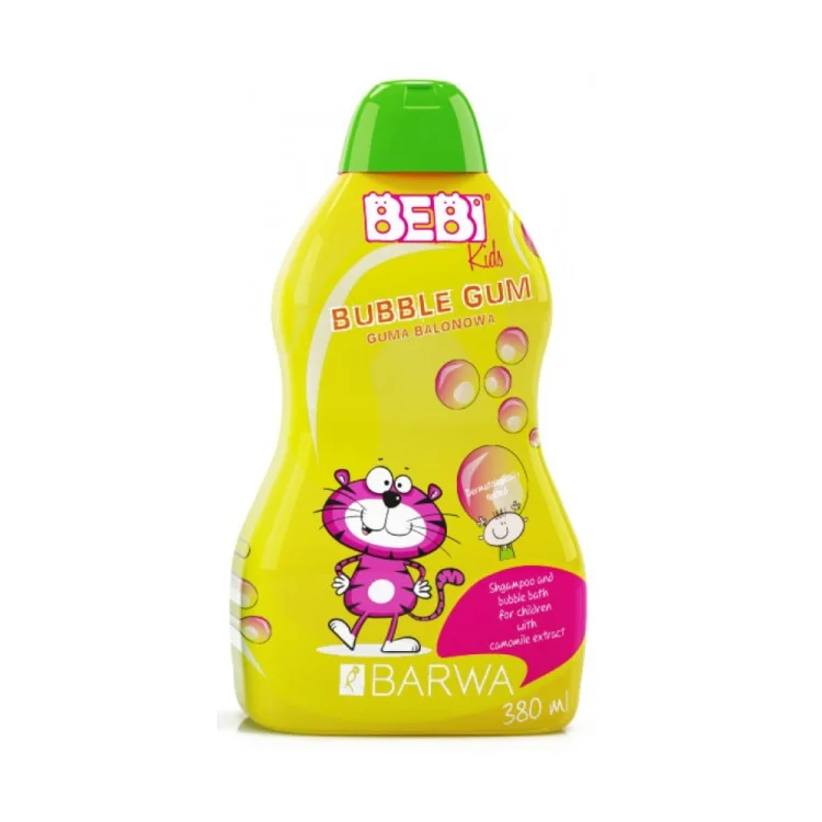 BARWA SZAMPON I PŁYN DO KĄPIELI DLA DZIECI 2W1 GUMA BALONOWA BEBI KIDS 380ML BARWA SZAMPON I PŁYN DO KĄPIELI DLA DZIECI 2W1 GUMA BALONOWA BEBI KIDS 380ML