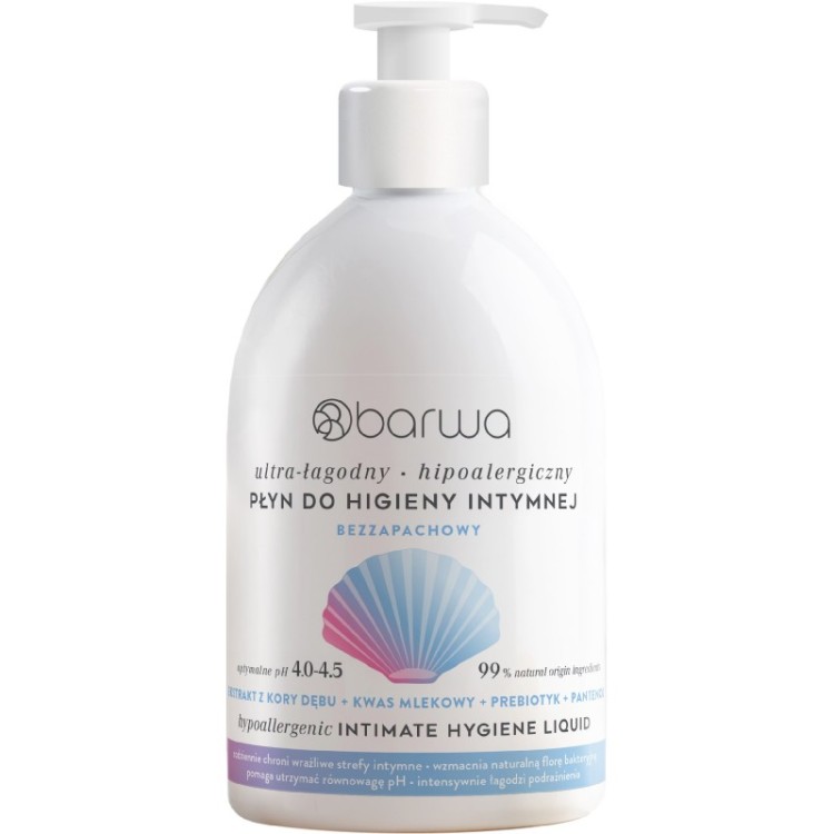 BARWA HYPOALLERGENIC Płyn do higieny intymnej bezzapachowy 500 ml BARWA HYPOALLERGENIC Płyn do higieny intymnej bezzapachowy 500 ml