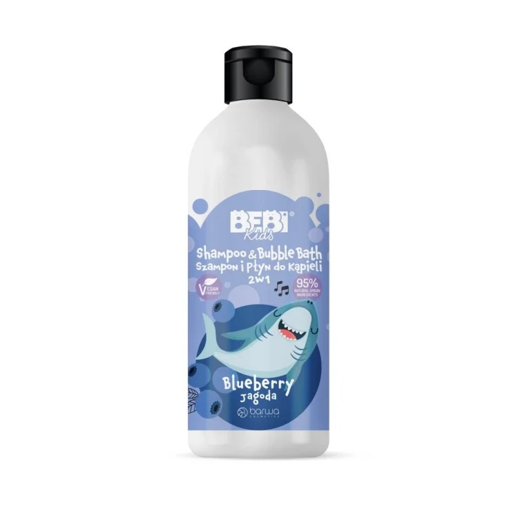 BARWA BEBI KIDS Szampon i płyn do kąpieli 2w1 Borówka 500ml BARWA BEBI KIDS Szampon i płyn do kąpieli 2w1 Borówka 500ml