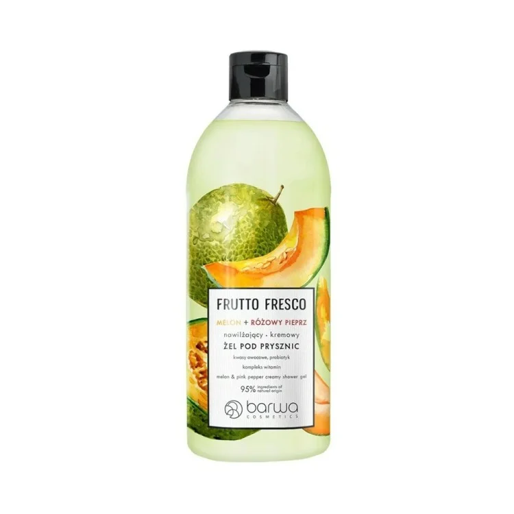 BARWA Frutto Fresco melon różowy pieprz kremowy żel pod prysznic 480ml BARWA Frutto Fresco melon różowy pieprz kremowy żel pod prysznic 480ml