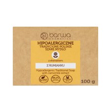 BARWA HIPOALERGICZNA HIPOALERGICZNE TRADYCYJNE POLSKIE SZARE MYDŁO Z EKSTRAKTEM Z RUMIANKU 100G BARWA HIPOALERGICZNA HIPOALERGICZNE TRADYCYJNE POLSKIE SZARE MYDŁO Z EKSTRAKTEM Z RUMIANKU 100G