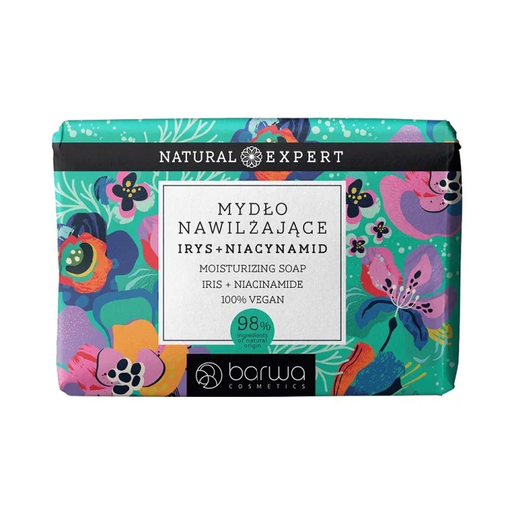 BARWA NATURAL EXPERT Nawilżające mydło w kostce Irys + Niacynamid 100g BARWA NATURAL EXPERT Nawilżające mydło w kostce Irys + Niacynamid 100g