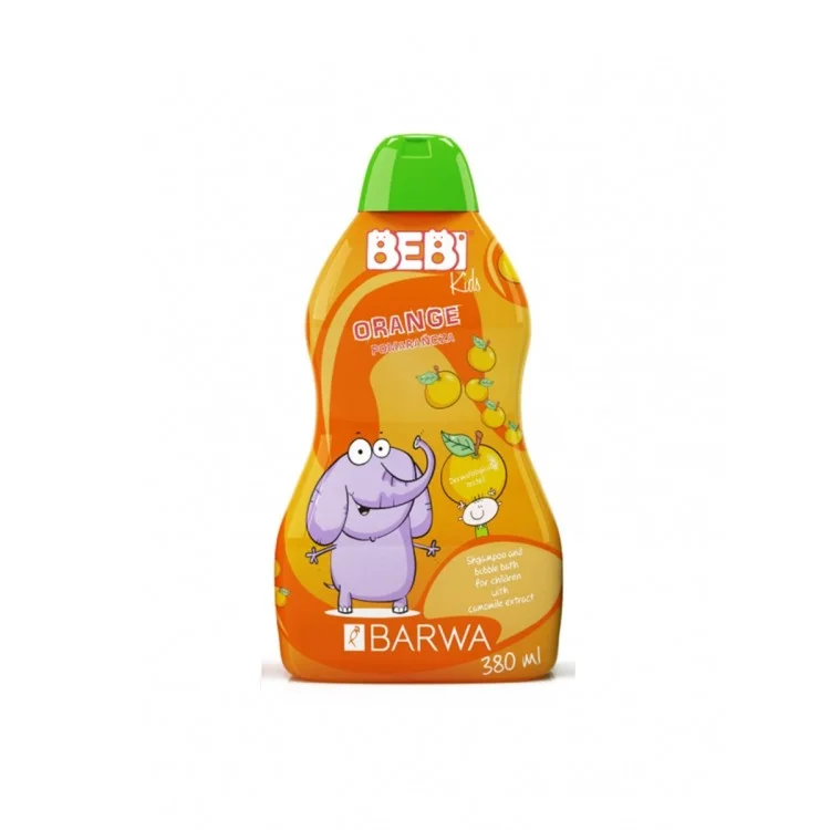 BARWA SZAMPON I PŁYN DO KĄPIELI DLA DZIECI 2W1 POMARAŃCZA BEBI KIDS 380ML BARWA SZAMPON I PŁYN DO KĄPIELI DLA DZIECI 2W1 POMARAŃCZA BEBI KIDS 380ML