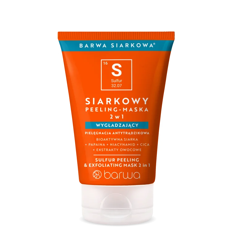 BARWA SIARKOWA PEELING - MASKA WYGŁADZAJĄCA 2 W 1 BARWA SIARKOWA PEELING - MASKA WYGŁADZAJĄCA 2 W 1