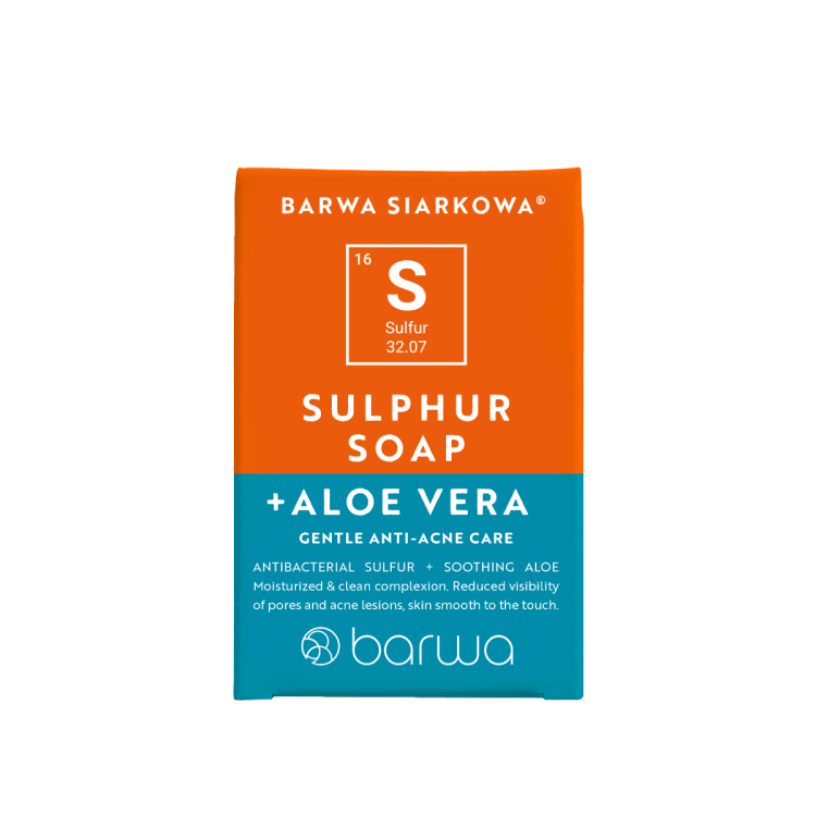 BARWA SIARKOWA Mydło siarkowe antytrądzikowe z aloesem 100g