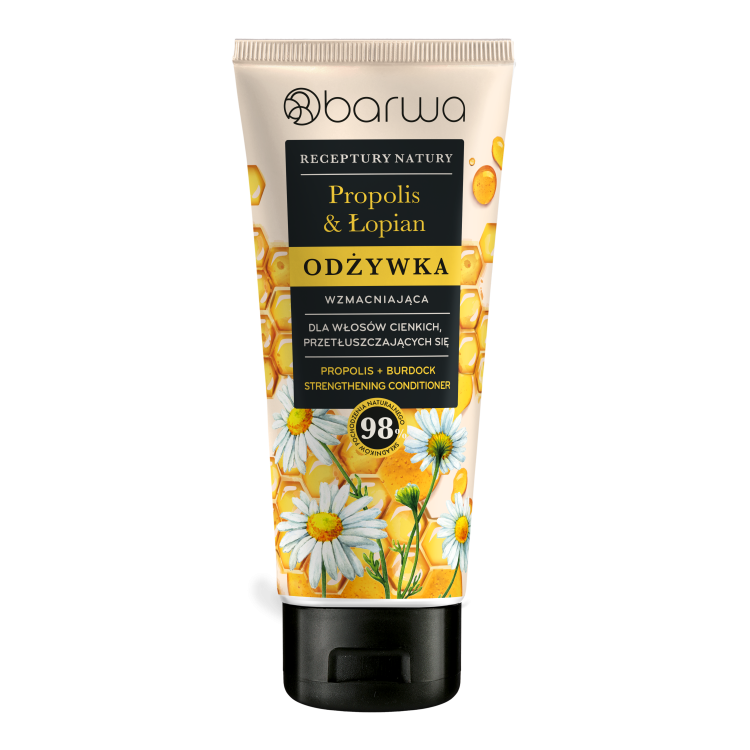 BARWA RECEPTURY NATURY Odżywka Wzmacniająca Propolis + Łopian 200 ml BARWA RECEPTURY NATURY Odżywka Wzmacniająca Propolis + Łopian 200 ml
