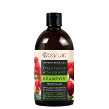 BARWA RECEPTURY NATURY Szampon Regenerujący Olej rycynowy + Skrzyp polny 380 ml BARWA RECEPTURY NATURY Szampon Regenerujący Olej rycynowy + Skrzyp polny 380 ml