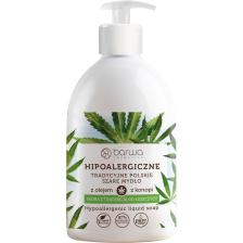 BARWA HIPOALERGICZNA HIPOALERGICZNE TRADYCYJNE POLSKIE SZARE MYDŁO W PŁYNIE Z OLEJEM Z KONOPI 500ML BARWA HIPOALERGICZNA HIPOALERGICZNE TRADYCYJNE POLSKIE SZARE MYDŁO W PŁYNIE Z OLEJEM Z KONOPI 500ML