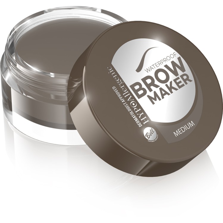 BELL HIPOALERGICZNA WODOODPORNA POMADA DO BRWI MEDIUM NO 02