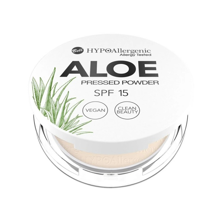 BELL HYPOAllergenic ALOE prasowany  puder matująco - ochronny z SPF15 01 CREAM