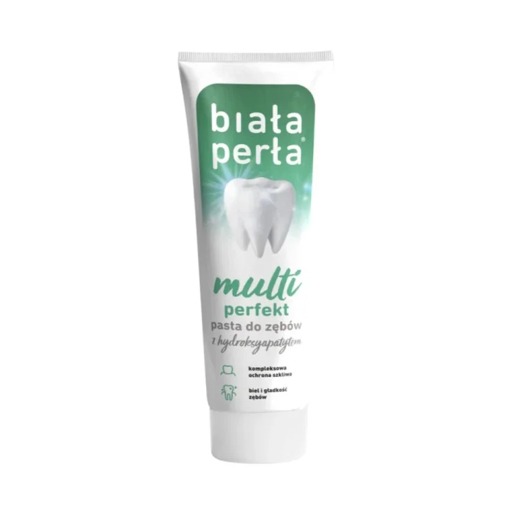 BIAŁA PERŁA MULTI PERFECT pasta do zębów z hydroxyapatytem 100ml BIAŁA PERŁA MULTI PERFECT pasta do zębów z hydroxyapatytem 100ml