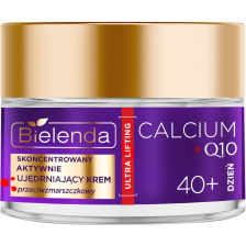 BIELENDA CALCIUM + Q10 SKONCENTROWANY AKTYWNIE UJĘDRNIAJĄCY  KREM PRZECIWZMARSZCZKOWY NA DZIEŃ 40+ 50ML BIELENDA CALCIUM + Q10 SKONCENTROWANY AKTYWNIE UJĘDRNIAJĄCY  KREM PRZECIWZMARSZCZKOWY NA DZIEŃ 40+ 50ML