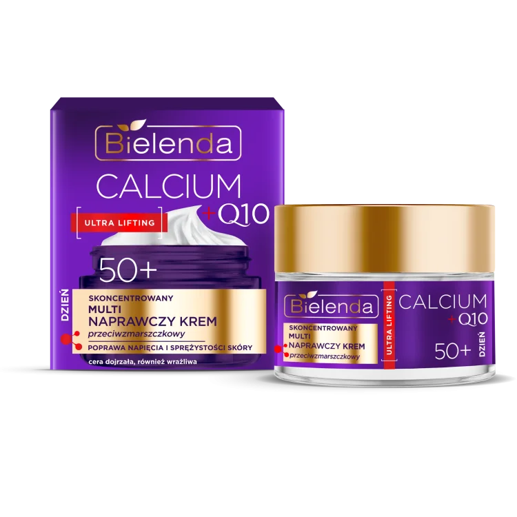 BIELENDA CALCIUM + Q10 SKONCENTROWANY MULTI NAPRAWCZY KREM PRZECIWZMARSZCZKOWY NA DZIEŃ 50+, 50ML BIELENDA CALCIUM + Q10 SKONCENTROWANY MULTI NAPRAWCZY KREM PRZECIWZMARSZCZKOWY NA DZIEŃ 50+, 50ML