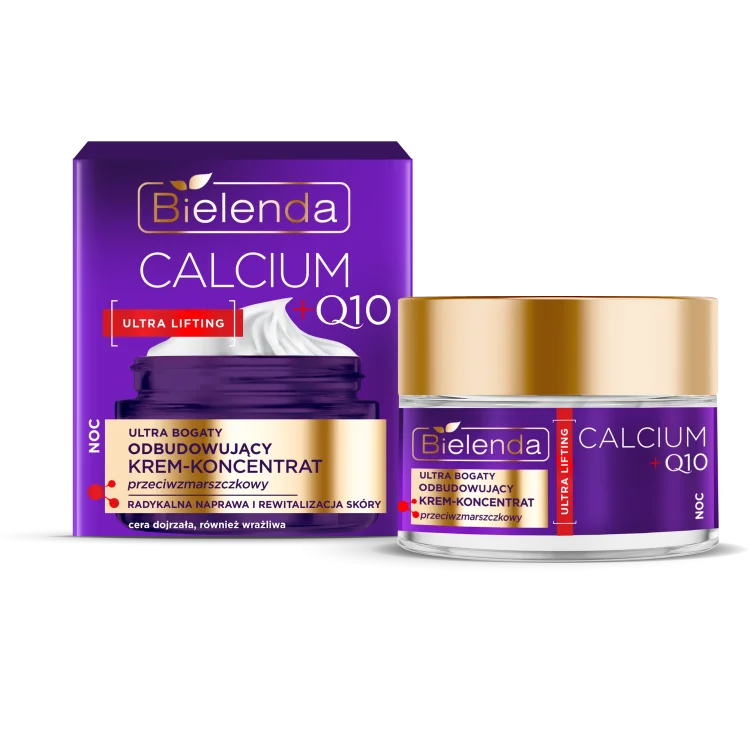 BIELENDA CALCIUM + Q10 ULTRA BOGATY ODBUDOWUJĄCY KREM - KONCENTRAT PRZECIWZMARSZCZKOWY NA NOC 50ML