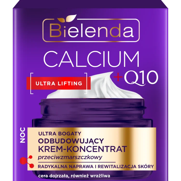 BIELENDA CALCIUM + Q10 ULTRA BOGATY ODBUDOWUJĄCY KREM - KONCENTRAT PRZECIWZMARSZCZKOWY NA NOC 50ML BIELENDA CALCIUM + Q10 ULTRA BOGATY ODBUDOWUJĄCY KREM - KONCENTRAT PRZECIWZMARSZCZKOWY NA NOC 50ML