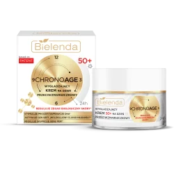 BIELENDA CHRONO AGE 24H WYGŁADZAJĄCY KREM PRZECIWZMARSZCZKOWY NA DZIEŃ 50+, 50ML BIELENDA CHRONO AGE 24H WYGŁADZAJĄCY KREM PRZECIWZMARSZCZKOWY NA DZIEŃ 50+, 50ML