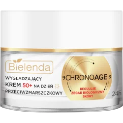 BIELENDA CHRONO AGE 24H WYGŁADZAJĄCY KREM PRZECIWZMARSZCZKOWY NA DZIEŃ 50+, 50ML BIELENDA CHRONO AGE 24H WYGŁADZAJĄCY KREM PRZECIWZMARSZCZKOWY NA DZIEŃ 50+, 50ML