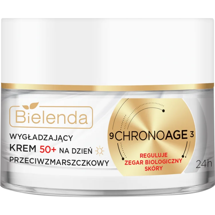 BIELENDA CHRONO AGE 24H WYGŁADZAJĄCY KREM PRZECIWZMARSZCZKOWY NA DZIEŃ 50+, 50ML BIELENDA CHRONO AGE 24H WYGŁADZAJĄCY KREM PRZECIWZMARSZCZKOWY NA DZIEŃ 50+, 50ML