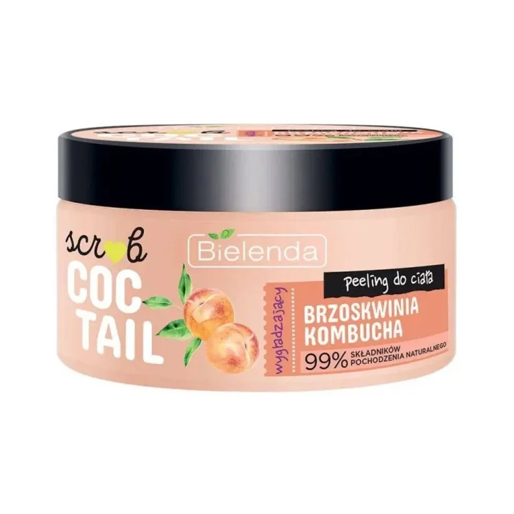 Bielenda Coctail Scrub wygładzający peeling do ciała Brzoskwinia - Kombucha 350 g Bielenda Coctail Scrub wygładzający peeling do ciała Brzoskwinia - Kombucha 350 g