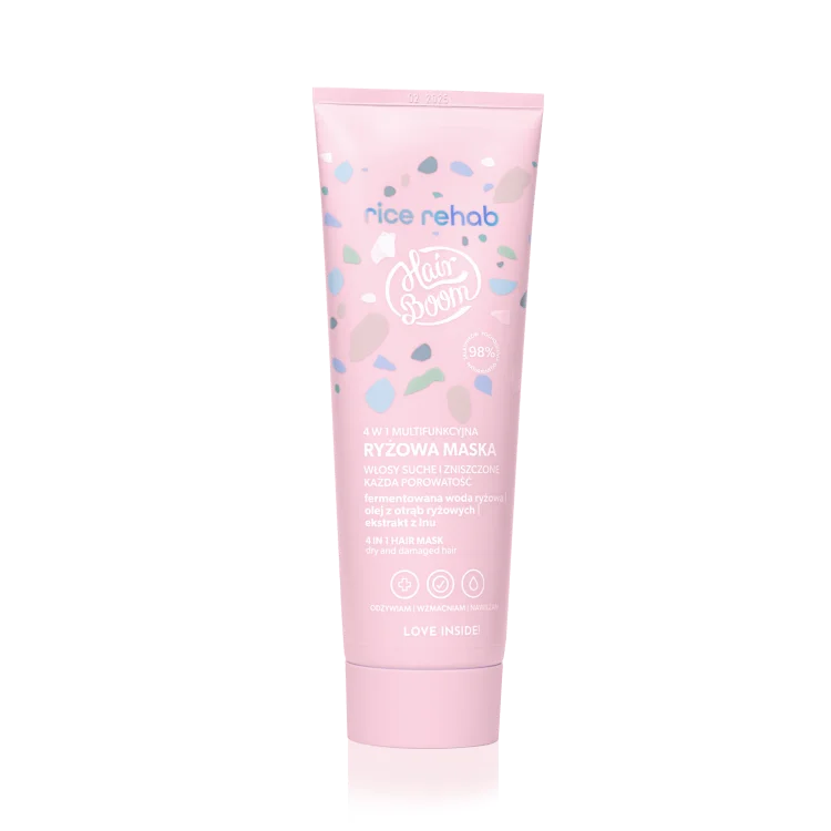 BODY BOOM  HAIR BOOM 4 W 1 MULTIFUNKCYJNA RYŻOWA MASKA 200ml